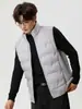 Chaleco de plumón Enbu para hombre, 90% plumón de pato blanco, cuello alto, para deportes al aire libre, casual, versátil, corte holgado, ropa de abrigo cálida