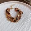 Maillard Pendientes Anillados con Estampado de Leopardo Transfronterizos Conjunto de Collar y Pulsera Moda Aretes Pendientes Elegantes de Gama Alta