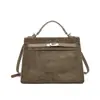 Bolso Tote de Gran Capacidad Versátil de Moda de Gama Alta Bolso Platino Simple Elegante para el Trabajo Diario de Mujer Bolso de Hombro Cruzado