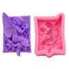 Ferramentas de cozimento DIY Anjo Flor Fada Flip Cake Molde Molde Decorativo Flip Cake Molde Multi-Cake Molde