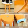 Taburete de plástico apilable para el hogar, banco alto grueso, taburete redondo de goma con forma de molino de viento, mesa de comedor sencilla, silla alta
