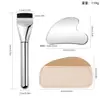 Raspador de Máscara Facial de Aço Inoxidável em Forma de Coração Transfronteiriço Raspador de Massagem Coração Raspador de Base Líquida Bastão de Cor Ferramenta de Beleza Facial