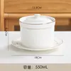 Olla para Sopa de Nido de Pájaro Olla de Cerámica para Sopa Baño María con Tapa Tazón para Huevos al Vapor Postre Saludable Bocadillos Shaxian Olla de Barro para Estofado Revestimiento Interior Creativo