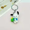 Novo Chaveiro Pingente de Cachorro Parchal Desenho Animado Boneca Fofa Penduricalho de Mochila Caixa Surpresa com Buraco Música Presente Promocional