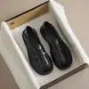 Zapatos de Cuero para Mujer Mocasines Negros 1 Par Código Negro [36]