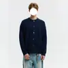 Cárdigan de punto trenzado liso estilo Old Money, unisex, perfecto para primavera y otoño, con un diseño de suéter casual, holgado, relajado y versátil.