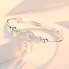 Apanhador de Sonhos Pulseira Banhada a Prata Pulseira de Moda Feminina Borla Exquisite Estudante Ajustável Contas Vazadas Pena Popular Atacado