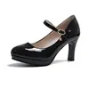 Zapatos de Plataforma Impermeables de Tacón Alto para Mujer, Tacón Grueso, Punta Redonda, Nuevo Modelo de Moda para Pasarela, Zapatos de Trabajo para Discoteca, Zapatos de Salón para Mujer