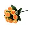 Flores artificiales al por mayor de fábrica, 5 cabezas, 10 flores, rosas pequeñas, decoración del hogar, ramos de boda, rosas artificiales al por mayor