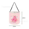 Bolsa de Tela de Huevo de Dibujos Animados de Pascua con Estampado de Múltiples Patrones, Bolsa de Dulces para Niños, Cubo de Almacenamiento para Decoración de Fiesta Festiva