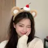 Diadema de peluche de oruga linda y peculiar para mujer, nuevo estilo 2026, diseñada para lavarse la cara, antideslizante y evita que el cabello se caiga