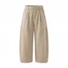 Pantalones Casuales de Algodón Puro Estilo Retro Americano Muqiu para Hombre, Pantalones de Trabajo Rectos Relajados y Amplios para Hombre