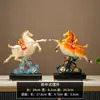 Estatueta de Cerâmica para Riqueza Imediata, Novo Estilo Chinês, para Sala de Estar, Móvel de TV, Hall de Entrada, Escritório, Cerimônia de Inauguração, Inauguração de Casa, Cerâmica Feita à Mão