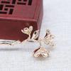 Doce pasador de flor Dios cobre chapado en oro DIY Pasador de flor Begonia pasador palo estilo antiguo accesorios para tocado hanfu B2812