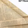 Papel de Envoltura de Flores de Papel Kraft de Periódico Inglés Papel de Fondo Inglés Papel de Envoltura de Libros Papel para Cajas de Regalo Papel para Ramos de Flores