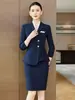 Traje con volantes para mujer, nuevo estilo de otoño, ropa de trabajo para gerente de hotel, esteticista, joyería, técnico de spa para pies