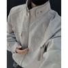 Jaqueta Bomber Jaqueta Masculina Primavera e Outono Sensação de Alta Qualidade Marca Ya Shuai Chao Gola Vertical Estilo Americano Moderna Cor Sólida Zíper Jaqueta de Trabalho