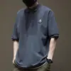 Camisa polo de manga corta para hombre camiseta azul marino de talla grande de alta gama para hombre polo de verano para niño ropa de verano