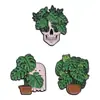 Diseño Personalizado Exquisita Serie de Calaveras Fantasma Planta Broche Decoración Parte Superior Mochila Insignia Estilo Punk Regalo