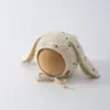 Chapéus de bebê para primavera e outono, toucas casuais para bebês, chapéus fofos com proteção para as orelhas para meninos e meninas, toucas quentes de algodão puro para recém-nascidos no inverno