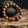 Pulsera de cuentas antiguas talladas a mano con forma de pera, flor y hoja, hecha a mano, pulsera de cuentas de Buda para hombre, suministro en vivo al por mayor