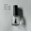Frasco de Esmalte de 5/10/15ml com Tampa e Pincel, Frasco de Vidro para Retoque, Frasco Refil para Blush Líquido, Frasco de Esmalte