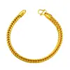 Popular Pulseira de Corrente Geométrica em Barracas de Rua, Moda Europeia e Americana Corrente Cauda de Raposa Osso de Cobra Dourado Pulseira Joias Masculinas Atacado do Fabricante