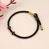 Pulseira de Corda Oito Fios Tecida à Mão, Produto Semi-Acabado, Adequada para Enfiamento de Contas, Acessórios Dourados, Pulseiras DIY para Casais, Fio Vermelho para o Ano do Nascimento