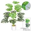 Atacado de fábrica flor artificial de alta qualidade folha de tartaruga planta artificial criativa parede de planta vaso de planta engenharia decorativa folha verde maço de cabo
