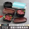Vajilla de Melamina Estilo Japonés para Restaurante Buffet, Platos Rústicos para Restaurante de Hot Pot, Platos para Barbacoa, Platos Comerciales para Comedor