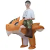 2023 Nuevo Transfronterizo Amazon Caliente Halloween Montando Tiranosaurio Rex Dinosaurio Inflable Traje Muñeco Traje de Actuación