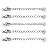 Cadena extendida texturizada de acero inoxidable letras 18k cadena de cola de 5 cm cierre de mosquetón traje accesorios de cadena de cola para collar pulsera DIY