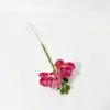 Haste Única com Duas Orquídeas Phalaenopsis Artificiais para Decoração de Casamento e Hotel, Flores Artificiais, Materiais para Buquê DIY