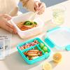 Lonchera Compartimentada de Plástico de Grado Alimenticio para Microondas para Trabajadores de Oficina y Estudiantes, Lonchera Sellada y Conservadora de Frescura, Certificada por la FDA