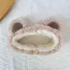 Diadema de felpa Ojos de Rana Verdes mascarilla facial femenina diadema especial corazón de niña caricatura diadema divertida