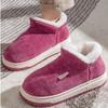 Invierno nuevo ropa de casa para mujeres de mediana edad y ancianas cálida explosión suela gruesa zapatos de luna felpa de lana algodón zapatillas