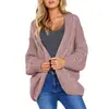 Cárdigan de Punto Trenzado para Mujer de Estilo Nuevo, Calibre Grueso, Color Sólido, Casual, Holgado, Prendas de Abrigo, Primavera y Otoño 2026, Europeo y Americano