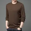 Sudadera para Hombre 2026 Primavera Nueva Estilo Delgado para Hombres Jóvenes y de Edad Media, Camiseta de Manga Larga Cuello Redondo, Camiseta Básica Suelta Casual