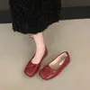 Mocasines planos de estilo de noche con lazo, suaves, para mujer, primavera y otoño, poco profundos, estilo francés de ballet, zapatos de abuela de suela blanda