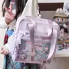 Bolsa Diária Minimalista Estilo Japonês de Ombro Único Transparente Versátil Transversal Grande Capacidade Nicho Anime Estilo Universitário Bolsa Mensageiro
