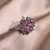 Juego de Joyería de Acero de Titanio, Joyería de Circonita, Aretes que No se Desvanecen, Collar, Anillo, Juego de Tres Piezas, Juego de Tres Piezas de Joyería de Acero de Titanio