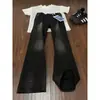 Jeans Vintage de Corte Diagonal para Hombre, Pantalones Elegantes y Versátiles, Estilo Streetwear Americano, Pantalones de Pierna Recta Acampanados