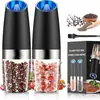 Molinillo con Sensor de Gravedad Transfronterizo Mini Molinillo Inteligente de Sal y Pimienta Eléctrico Condimento Molinillo Inteligente