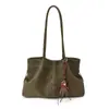 Bolso Tote de Ante de Gran Capacidad para el Trabajo Invierno 2025 Nuevo Bolso de Hombro Casual Moda Bolso de Axila