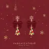 Pendientes de Bola de Pelo con Lazo Flocado Rojo de Año Nuevo Pendientes de Nicho de Gama Alta Pendientes de Nicho de Gama Alta para Boda de Año Nuevo
