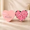 Caja de regalo de flor de jabón en forma de corazón y rosa Día de San Valentín Regalo de Navidad Caja de flores eternas Regalo creativo romántico de confesión