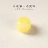Cuentas Sueltas de Cera de Abeja de Segunda Generación en Colores Amarillo Aceite de Pollo, Blanco Lechoso y Miel, Disponibles en Varios Tamaños para Manualidades, Incluyendo Cuentas Superiores, Cuentas para Cintura, Cuentas Espaciadoras y Cuentas para Pulseras