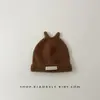 Touca de Bebê Fofa Colorida com Bolinhas e Antenas Lã Tricotada Unissex para Outono Inverno Proteção contra Frio Quente Touca Pulôver Gorro