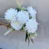Crisantemo de Aguja de Pino de Nueve Ramas Flores Artificiales para Decoración de Bodas, Flores Falsas, Arreglos Florales Artificiales, Flores Artificiales de Seda con un Tacto de Alta Gama y Realista
