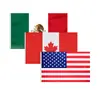 Fornecimento Exclusivo Transfronteiriço de Bandeiras da Copa do Mundo EUA-México-Canadá 2026, Bandeiras EUA-México-Canadá em Estoque
